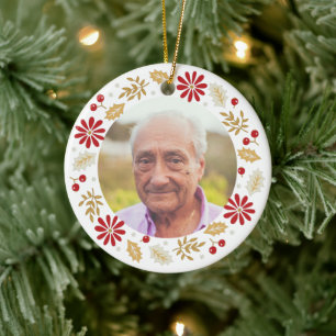 Memorial Photo jul Holly WAN Julgransprydnad Keramik