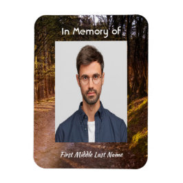 Memorial Photo Keepsakt Forest Trail Walk Magnet