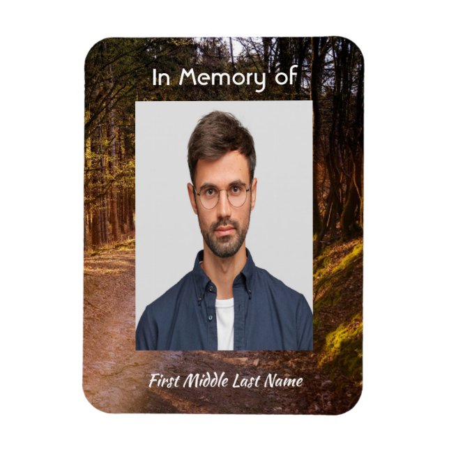 Memorial Photo Keepsakt Forest Trail Walk Magnet (Vertikal)