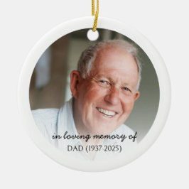 Memorial Photo Ornament med QR-kod