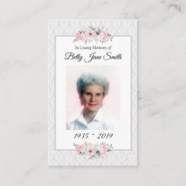 Memorial Photo Prayer Card | Lord's Prayer Visitkort