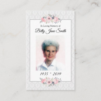 Memorial Photo Prayer Card | Lord's Prayer Visitkort