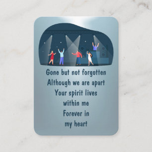 Memorial Photo Prayer Dance Theater Performing Art Visitkort