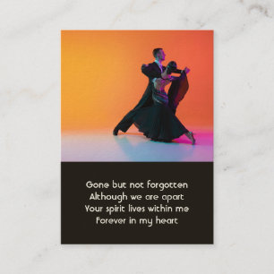 Memorial Photo Prayer Dancer Dancer Dancing Visitkort