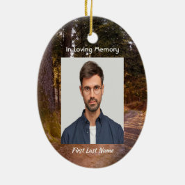 Memorial Photo Prayer Forest Trail Walk Julgransprydnad Keramik