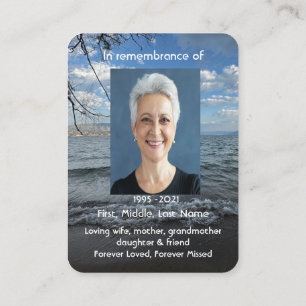 Memorial Photo Prayer Sea, Ocean, Sjö Shore Visitkort