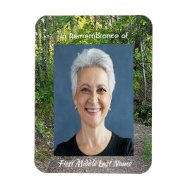 Memorial Photo Prayer Väg Trail Forest Träd Magnet