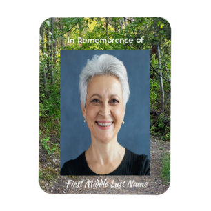Memorial Photo Prayer Väg Trail Forest Träd Magnet