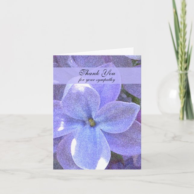 Memorial Photo Tackkort Card - Lilacs (Framsida)