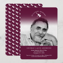 Memorial Photo violin orchestral begravning inbjud Inbjudningar