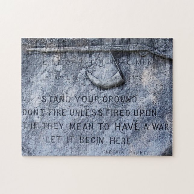 Memorial Plague Lexington Massachusetts Pussel (Horisontell)