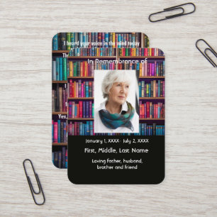 Memorial Pocket Card Bok Visitkort
