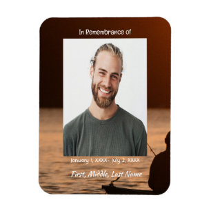Memorial Pocket Card Fisherman Magnet