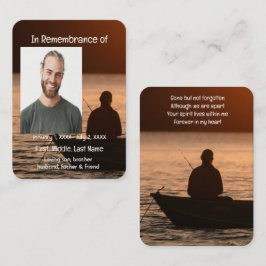 Memorial Pocket Card Fisherman Visitkort