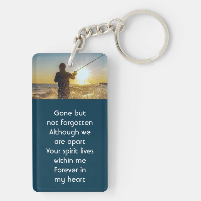 Memorial Pocket Card Ocean Flygfiske Fisherman (Baksidan)
