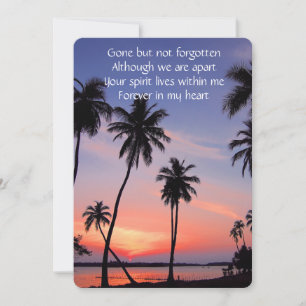 Memorial Pocket Keepsakys Tropical Beach Paradise Inbjudningar