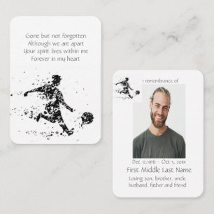Memorial Pocket KeepVEY Remembran Fotbollsspelare Visitkort