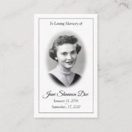 Memorial Prayer Card - den 23:e psalmen Visitkort