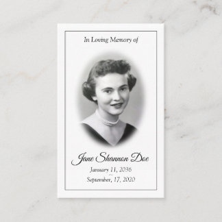 Memorial Prayer Card - den 23:e psalmen Visitkort