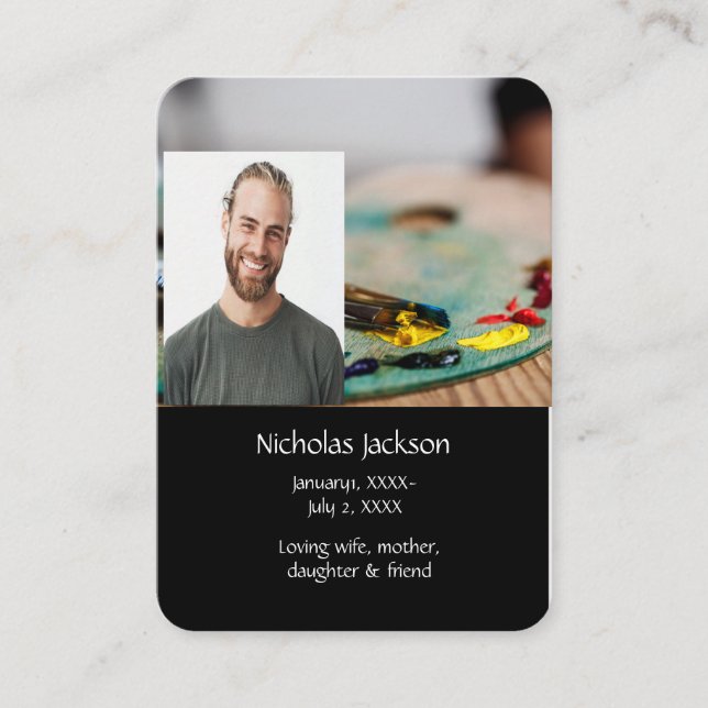 Memorial Prayer City Artist Painter Visitkort (Framsida)