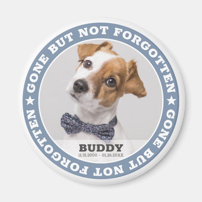 Memorial Quote Modern Pet Photo Sympathy Keepsak Magnet (Framsidan)