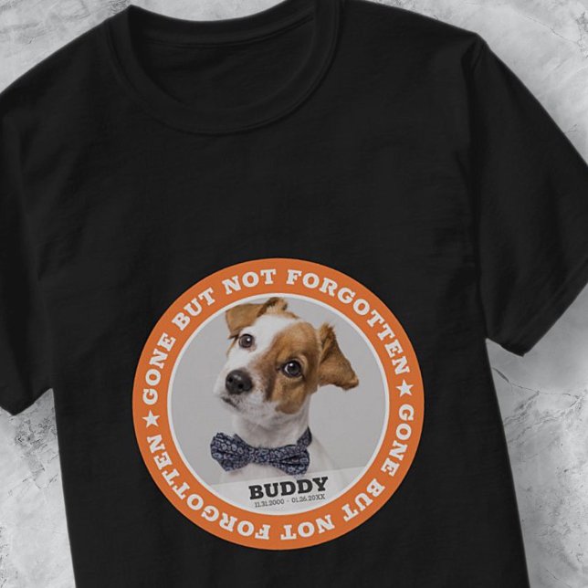 Memorial Quote Modern Pet Photo Sympathy Keepsak T Shirt (Skapare uppladdad)