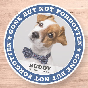 Memorial Quote Modern Pet Photo Sympathy Runt Klistermärke