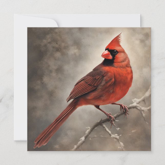 Memorial Red Cardinal Remcomed Sympathy Card Julkort (Framsida)