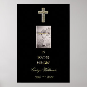 Memorial Religiösa Golden Kor Typography Photo Poster