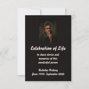 Memorial Service Anpassningsbar Person för motorcy Inbjudningar