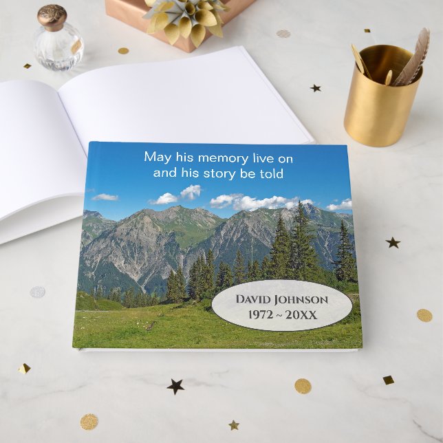 Memorial Service Austrian Alps In Summer Gästböcker (Framsida Öppen)