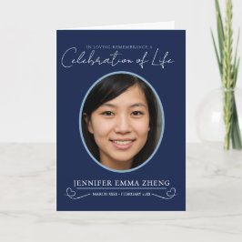 Memorial Service - begravning - oval fotoblå pro Program