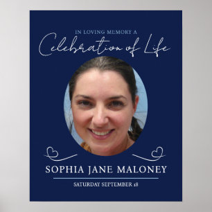 Memorial Service - begravning - oval fotoflotta Poster