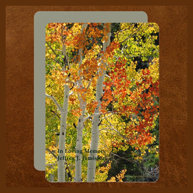 Memorial Service Firande i Aspen hösten Inbjudningar (Skapare uppladdad)