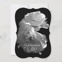 Memorial Service Firande i Life 3 Vit ros Inbjudningar