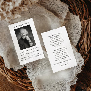 Memorial Service Firande of Life Photo Card Visitkort