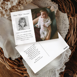 Memorial Service Firande of Life Photo Card Vykort