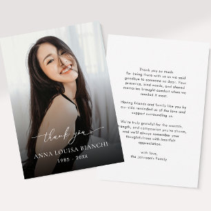 Memorial Service Funeral Photo Firande of Life Tack Kort