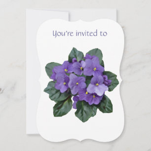 Memorial Service Inbjudan African Violet Lila
