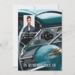 Memorial Service Inbjudan Antique Cars Auto Fordon