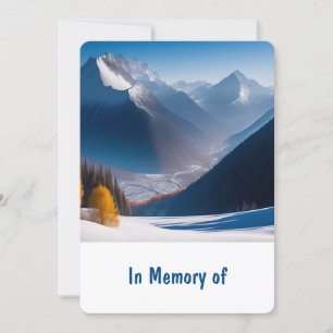 Memorial Service Inbjudan Benice Mountain Peaks