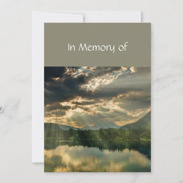 Memorial Service Inbjudan Benice Sjö Beach (Framsida)