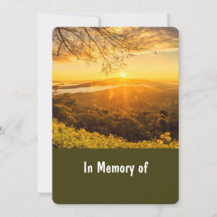 Memorial Service Inbjudan Benice Sunrise God morgo