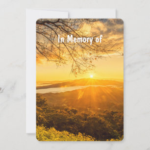 Memorial Service Inbjudan Benice Sunrise God morgo