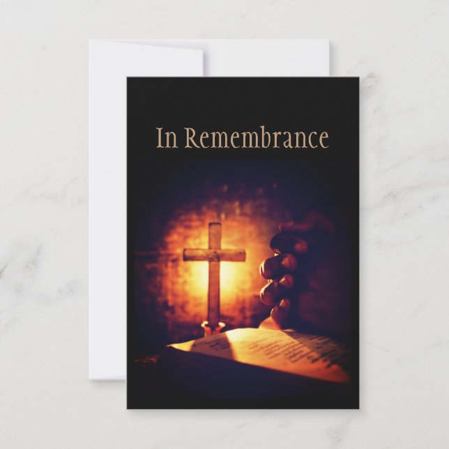Memorial Service Inbjudan Bible Kor Pray Christian (Framsida)