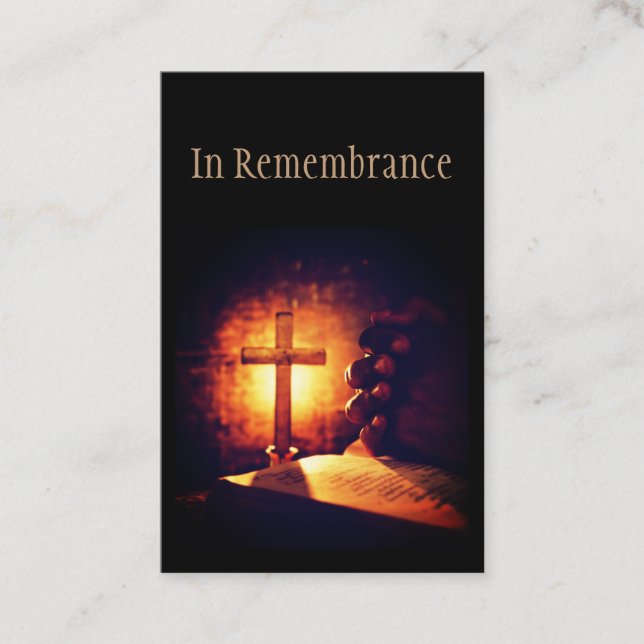 Memorial Service Inbjudan Bible Kor Pray Christian (Framsida)