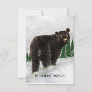 Memorial Service Inbjudan Black Bear Snö Mtn