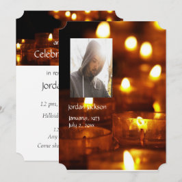 Memorial Service Inbjudan Candles Candles Candle L