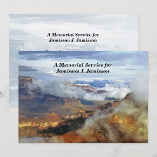 Memorial Service-inbjudan, Canyon Clouds Inbjudningar