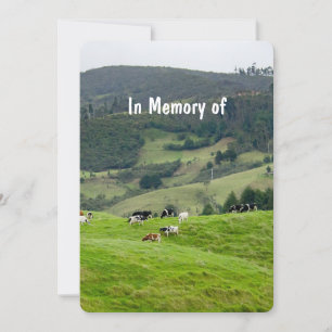 Memorial Service Inbjudan Cattle Farming Farmer